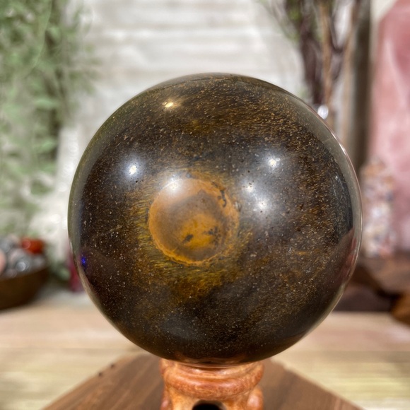 0807 Tiger's Eye Crystal Sphere - Picture 12 of 12